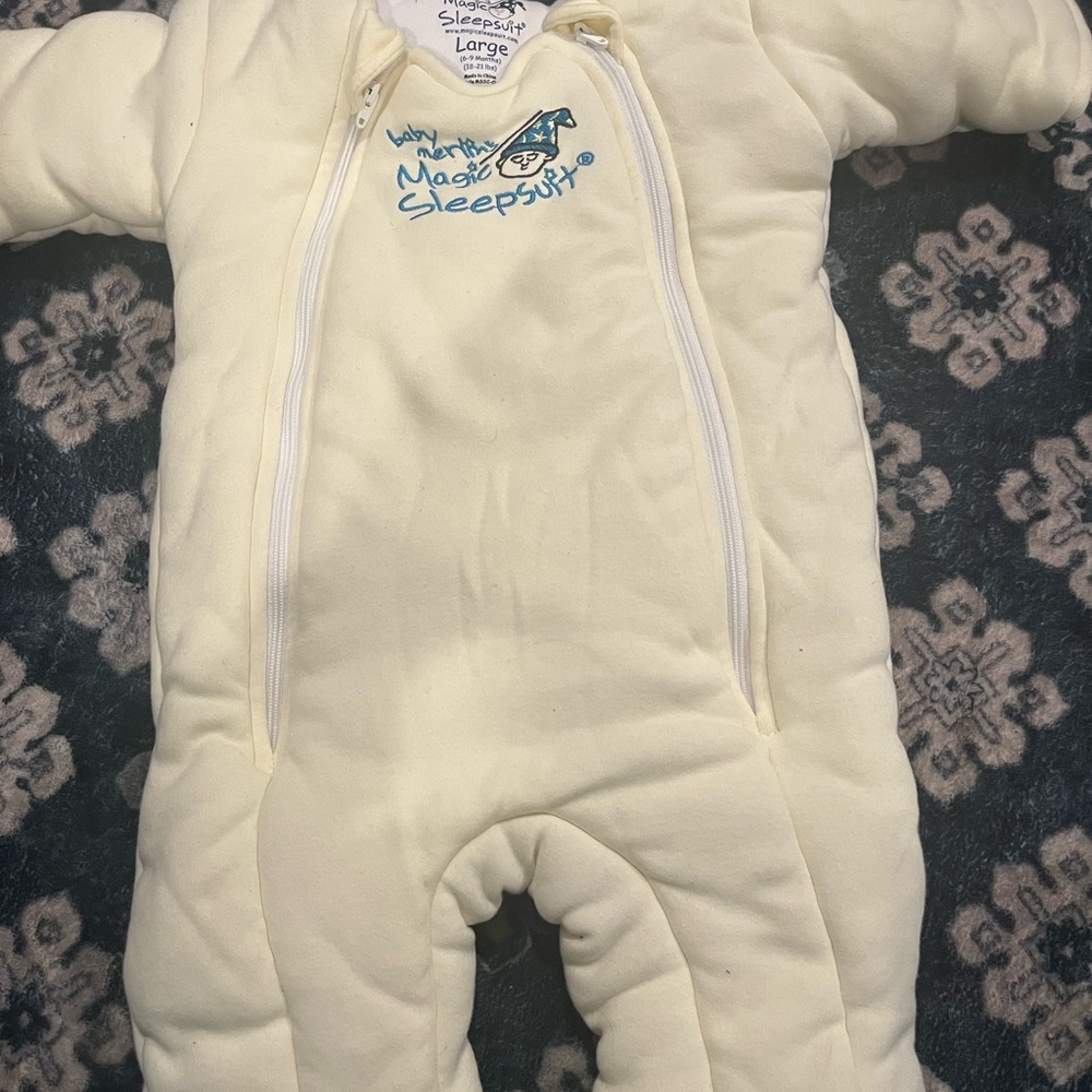 Baby mertins magic sleep suit size large